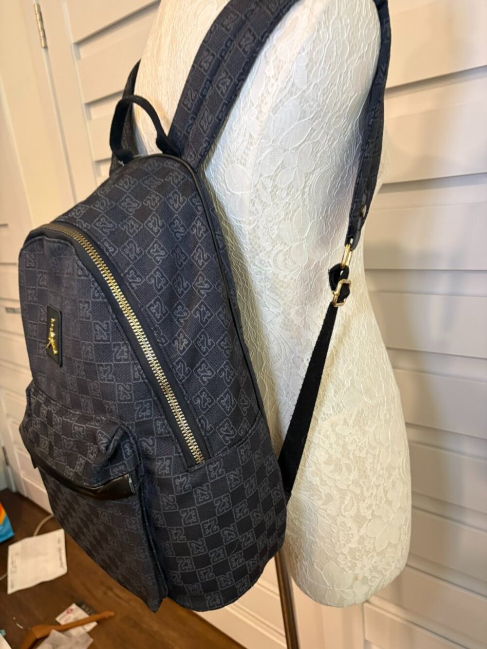 Back to School Jordan Monogram Backpack Black Gold Jumpman 23 Jacquard Full Size - Picture 9 of 14